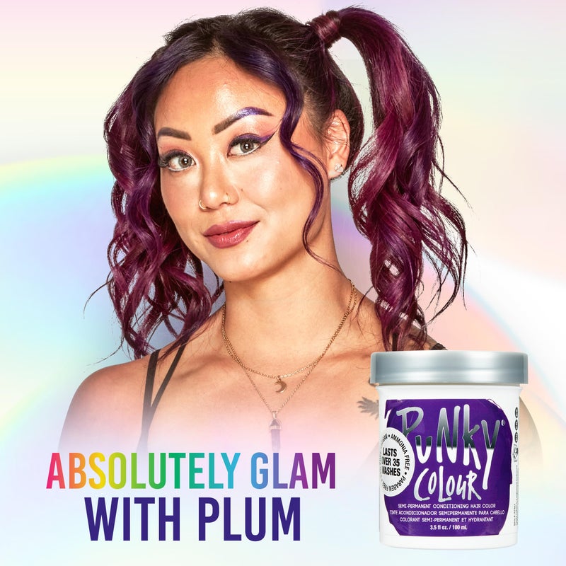 Punky Plum Semi Permanent Hair Color - Vegan & Cruelty-Free Conditioning Hair Dye, Lasts Up to 35 Washes, 3.5 fl oz - Image 3