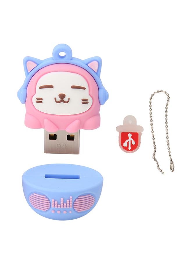 Thoraya Cartoon cat toy ornaments USB flash drive usb pink blue 32g  - Image 1