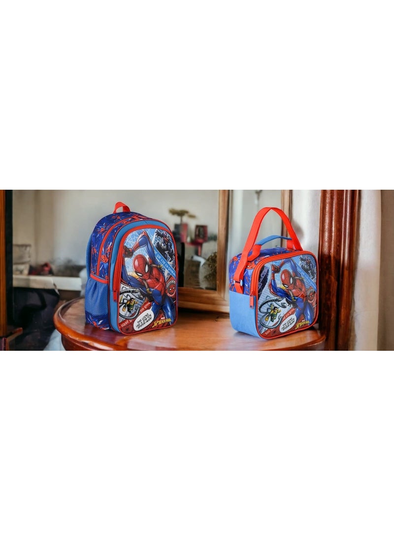 SPIDERMAN Primary School Bag Hawk Savior and Lunchbox  - Image 1