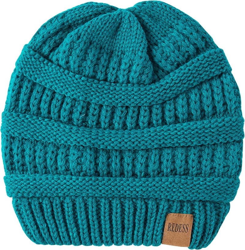 REDESS Slouchy Beanie Hat for Men and Women Winter Warm Chunky Soft Oversized Cable Knit Cap - Image 4