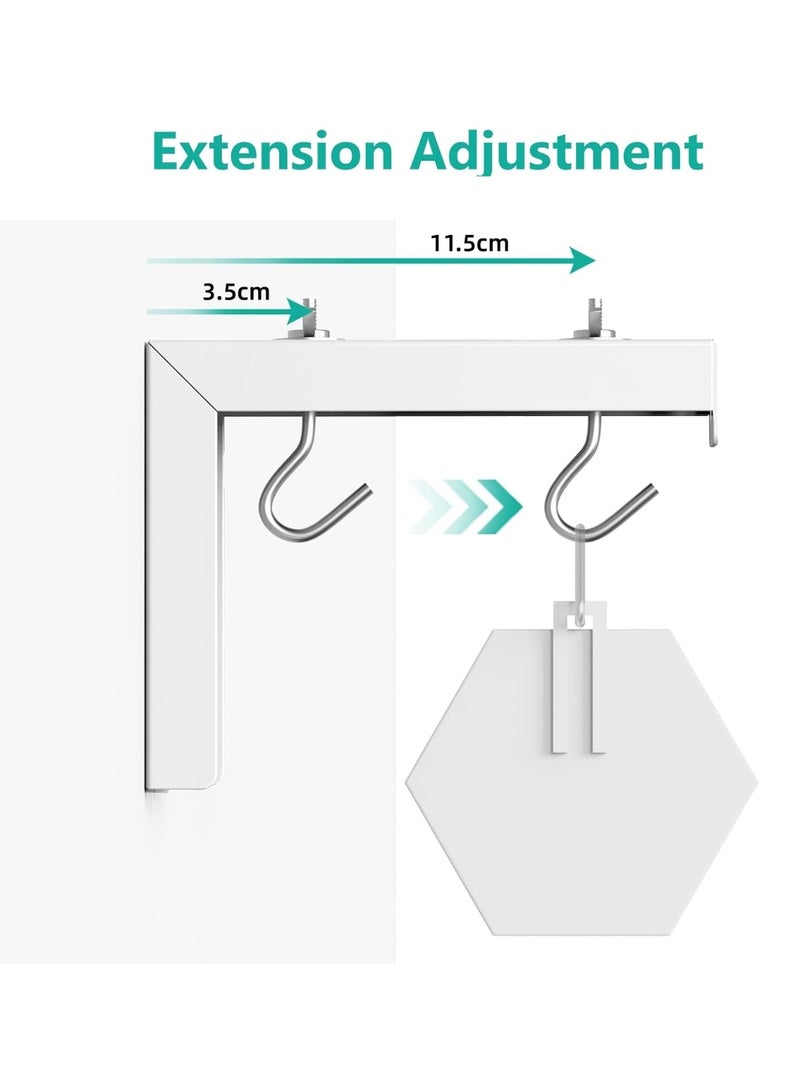 FlashHawk Universal Projector Screen L-Bracket Wall Hanging Mount White - Image 5