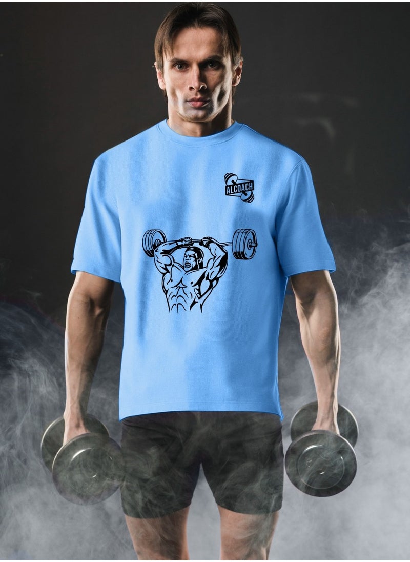 ALCOACH - Bodybuilding - Men's Sports T-Shirt Made of Pure Cotton, Designed for Comfort and Style, Perfect for All Bodybuilding and Sports Activities - Image 1