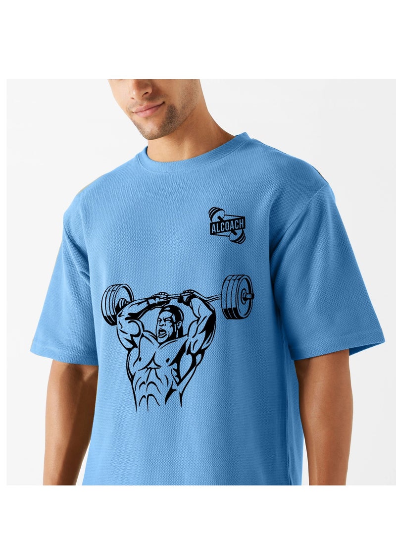 ALCOACH - Bodybuilding - Men's Sports T-Shirt Made of Pure Cotton, Designed for Comfort and Style, Perfect for All Bodybuilding and Sports Activities - Image 1