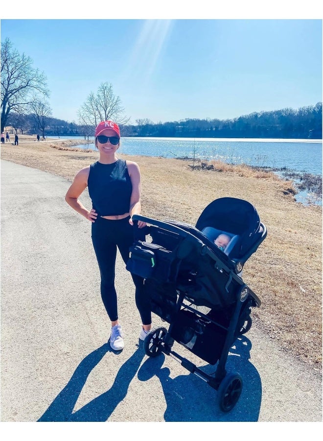 baby jogger بيبي جوجر | محول مقعد السيارة من غراكو | عربة الأطفال سيتي ميني 2 مزدوجة، عربة الأطفال سيتي ميني جي تي 2 مزدوجة، سوداء - Image 4