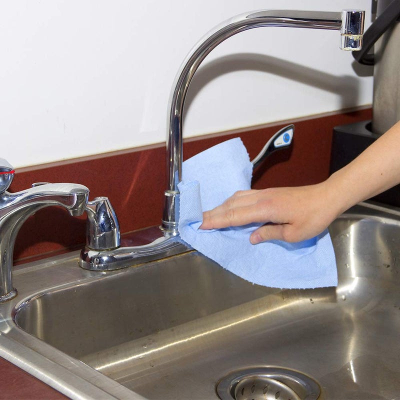 TaskBrand N-V040CGB Blue V40 Value Series Center Pull Wiper Sheets, All-Purpose Disposable Cleaning Towels, 10 x 11.5 Inches, Blue, Roll of 200 - Image 3