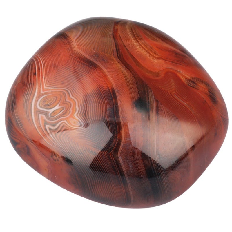 rockcloud حجارة النخيل من عقيق مقطوع غير منتظم مع حقيبة مخملية - Image 3