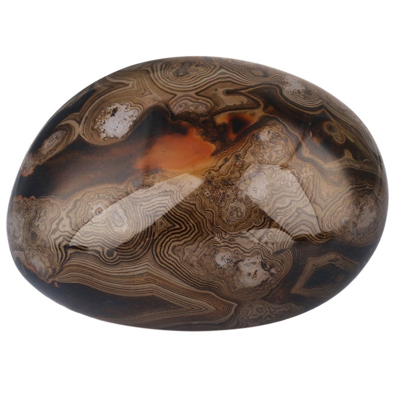 rockcloud حجارة النخيل من عقيق مقطوع غير منتظم مع حقيبة مخملية - Image 4