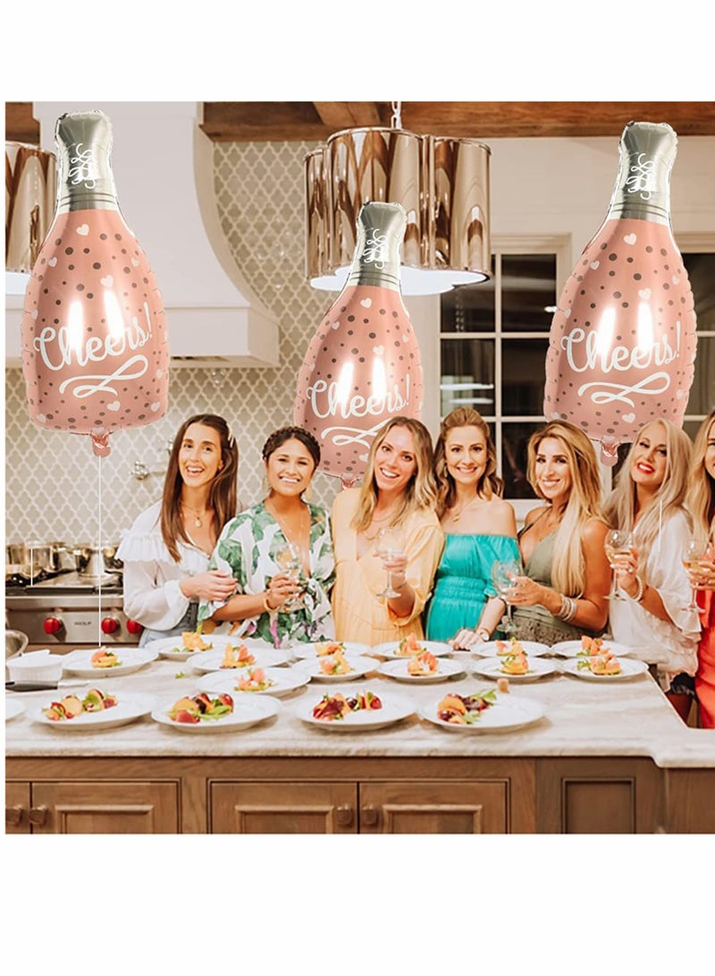 Rose Gold Foil Balloons, Mylar Balloons for Birthday, Engagement, Bachelorette, Bridal Shower, Wedding Celebrations, Anniversary Decorations, Party Supplies (Set of 4) - Image 3