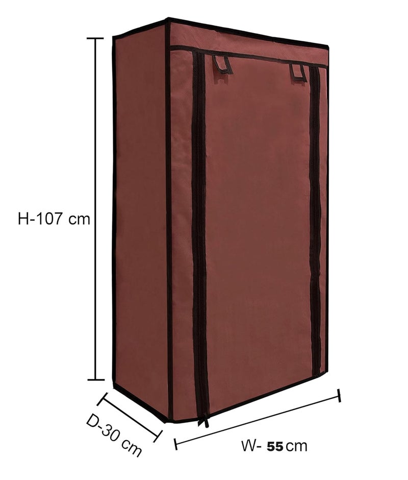 PHILOSHOP PHILOSHOP Shoe Rack Cover for Home Only for 6Layer Portable Foldable Shoe Stand Non Woven Zipper Fabric Cover Pack of 2 - Image 2