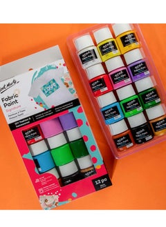 Mont Marte 12-Piece Signature Fabric Paint Suitable for DIY Fashion and Homewares  - Image 3