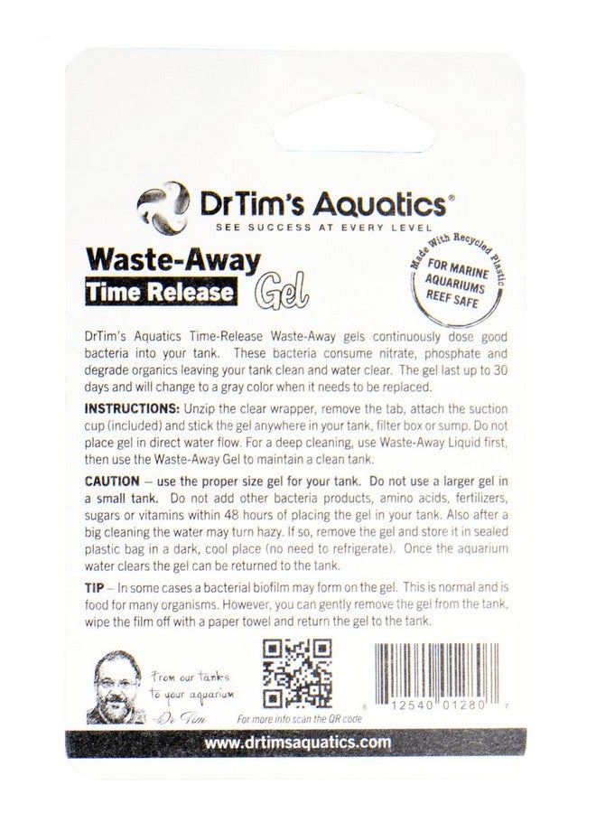 DrTim's Aquatics Reef Safe Waste-Away Time Release Gel - Natural Fish Tank & Aquarium Leave-in Waste Management Solution for Dissolving Cleaning Organic Sludge - Treats 10 gal - Image 2