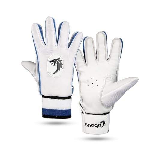 Snaga Indoor Cricket Batting Gloves for Beginner Players, Leather Palm,Nylon Stitch, Air Vents Recommended for Soft Ball, Tennis Ball, Indoor Box Cricket, Gully Cricket (Youth) - Image 5