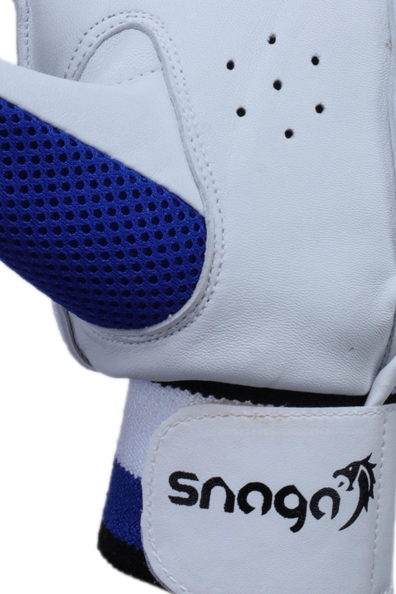 Snaga Indoor Cricket Batting Gloves for Beginner Players, Leather Palm,Nylon Stitch, Air Vents Recommended for Soft Ball, Tennis Ball, Indoor Box Cricket, Gully Cricket (Youth) - Image 3