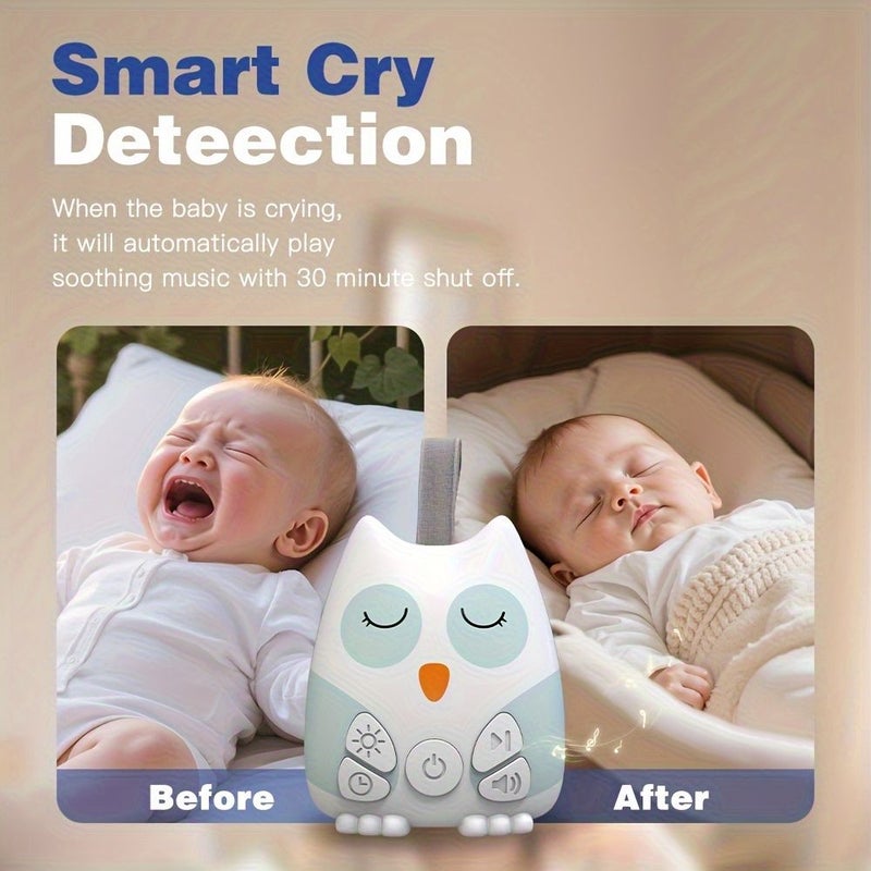 Owl White Noise Sound Machine Night Light Portable Sleep Soother 15 Sounds Kids Adults Travel Rechargeable Home Office Privacy Crib Registry Gift - Image 5