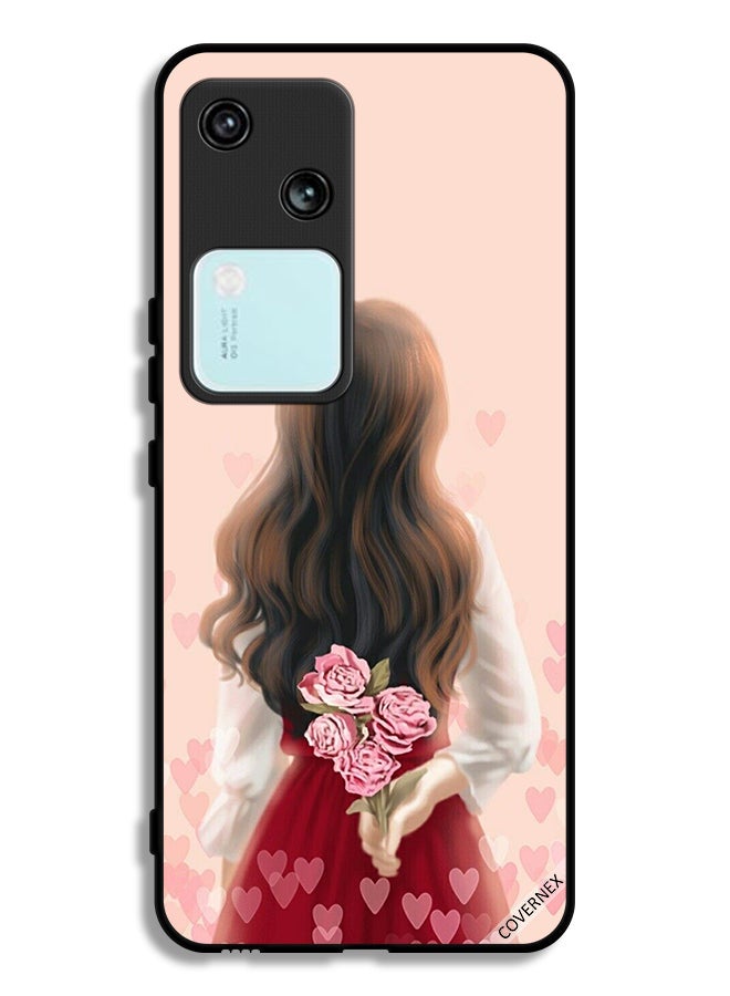 Covernex غطاء حماية Vivo V30 5G للبنات مع زهور مخفية - Image 1