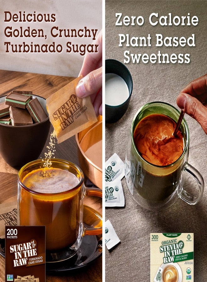IN THE RAW Sugar In The Raw Turbinado Cane Sugar (200 Packets) + Organic Stevia (300 Packets) - Image 2