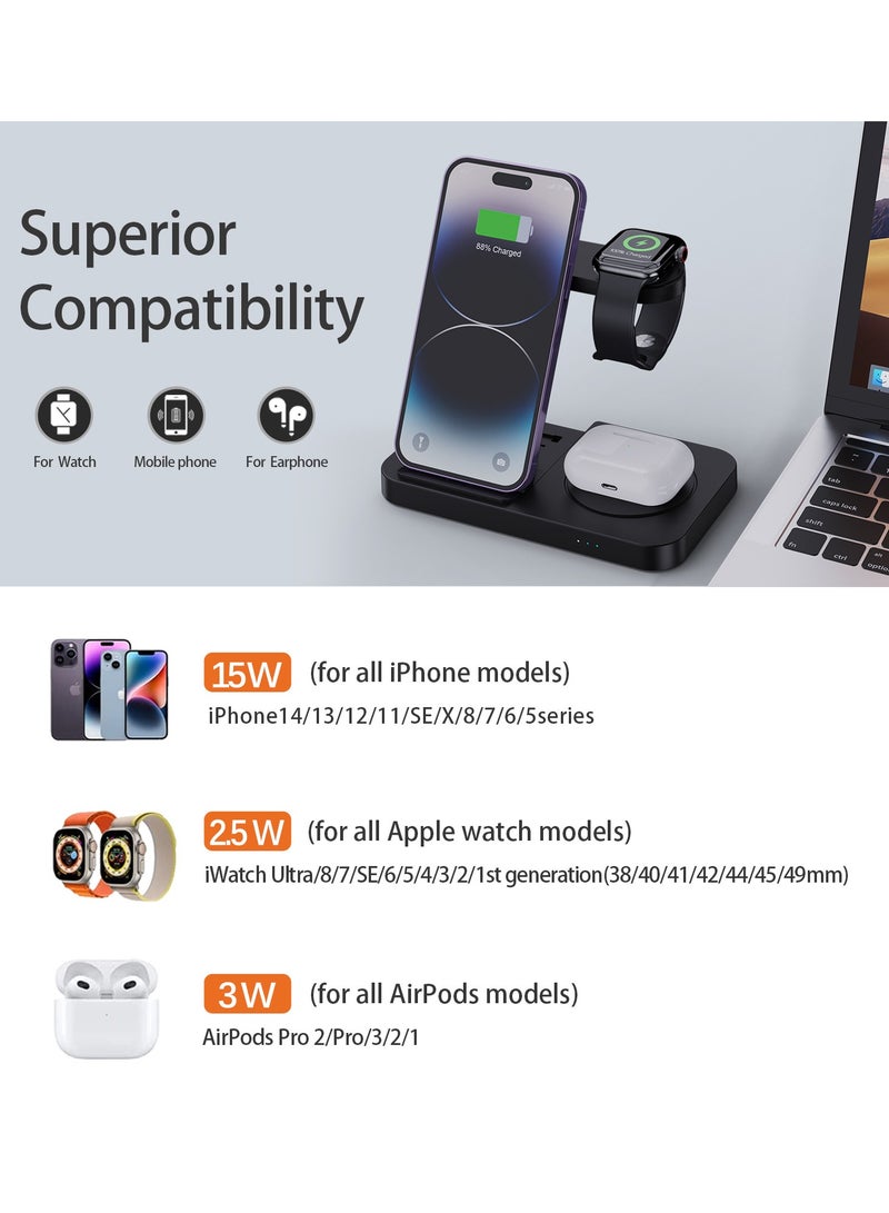 NIBEMINENT 4 In 1 Charging Station,Foldable Fast Wireless Charger Dock Stand For Samsung Android Charging Station Multy Devices For Samsung Galaxy S23 S22 Ultra/S22+/S22/S21/S20/Z Flip 4/Z Fold 4, Galaxy Watch 6  - Image 2