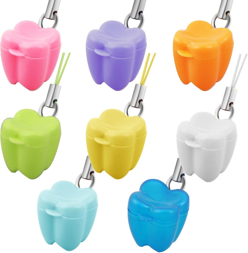 Ioffersuper 50Piece Tooth Saver Necklaces Tooth Necklace Little Box for Lost Teeth Milk Teeth Storage Cases for Children Tooth Fairy Bag School Classroom Party Supply - Image 1