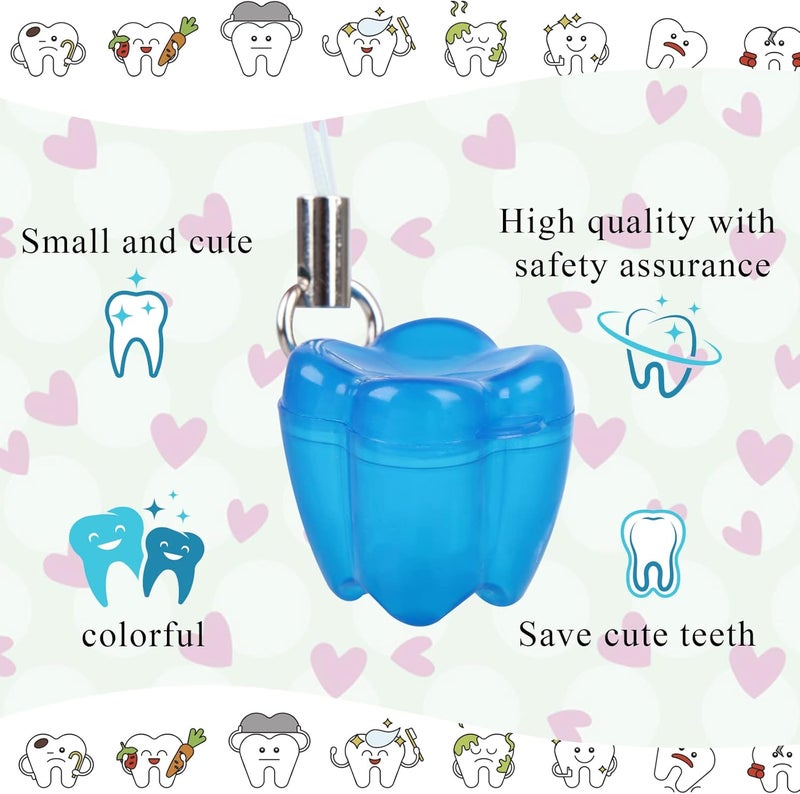 Ioffersuper 50Piece Tooth Saver Necklaces Tooth Necklace Little Box for Lost Teeth Milk Teeth Storage Cases for Children Tooth Fairy Bag School Classroom Party Supply - Image 4