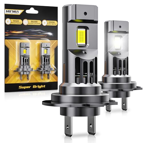 MIFMIA 𝖧𝟩 Bulbs, Real 1:1 Halogen Mini Size with Fan, 6500K Cool White, No Adapter Needed Plug-N-Play, Pack of 2, Interior Off Road Lights - Image 1