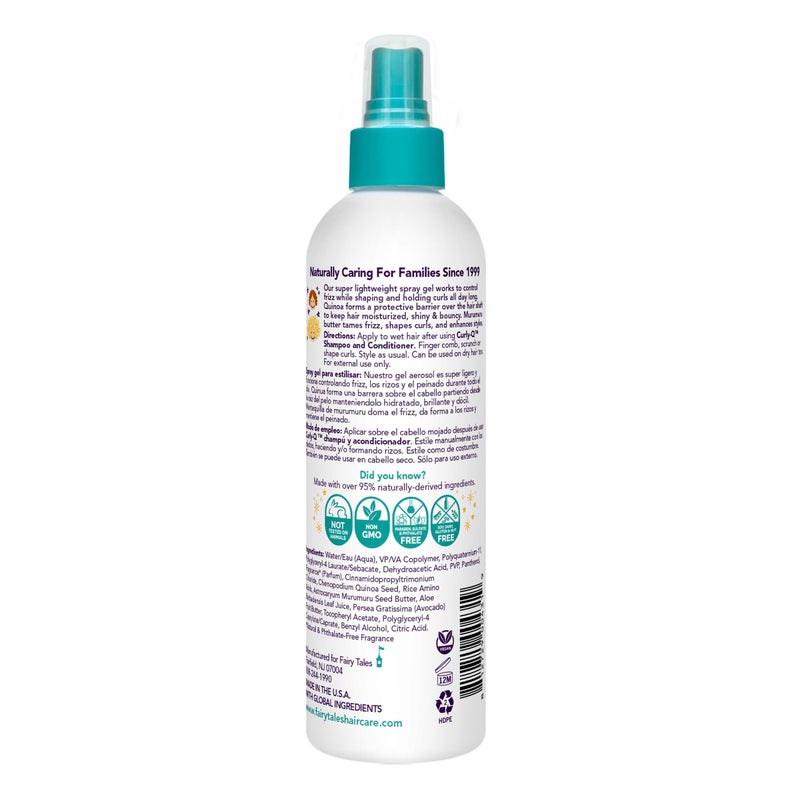 Fairy Tales رذاذ جل تصفيف الشعر المجعد للأطفال من فيري تيلز - 8 أونصات - خالي من البارابين والسلفات والغلوتين والمكسرات - يومي، لجميع أنواع الشعر المجعد بما في ذلك الشعر متعدد الثقافات - Image 2