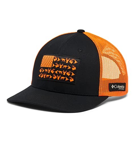 Columbia Unisex PHG Game Flag Mesh Snap Back High BlackBlaze One Size - Image 1