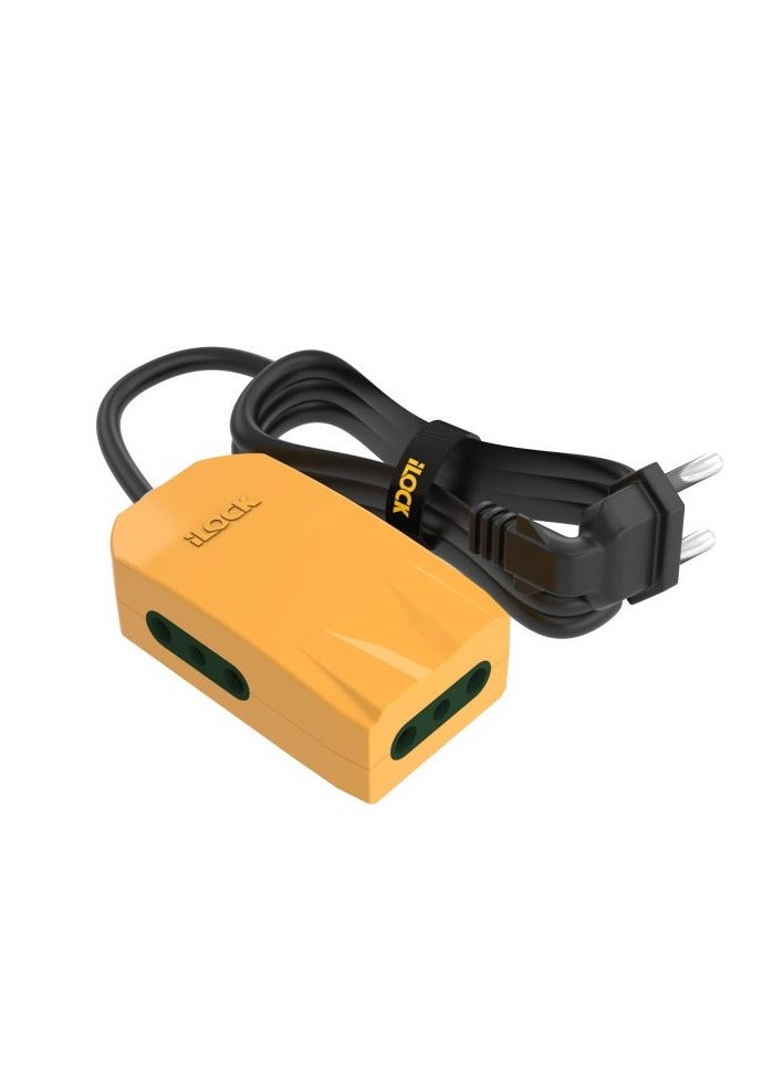 iLOCK Mini Power Strip  3 outlets 3M 2500W  Yellow - Image 2