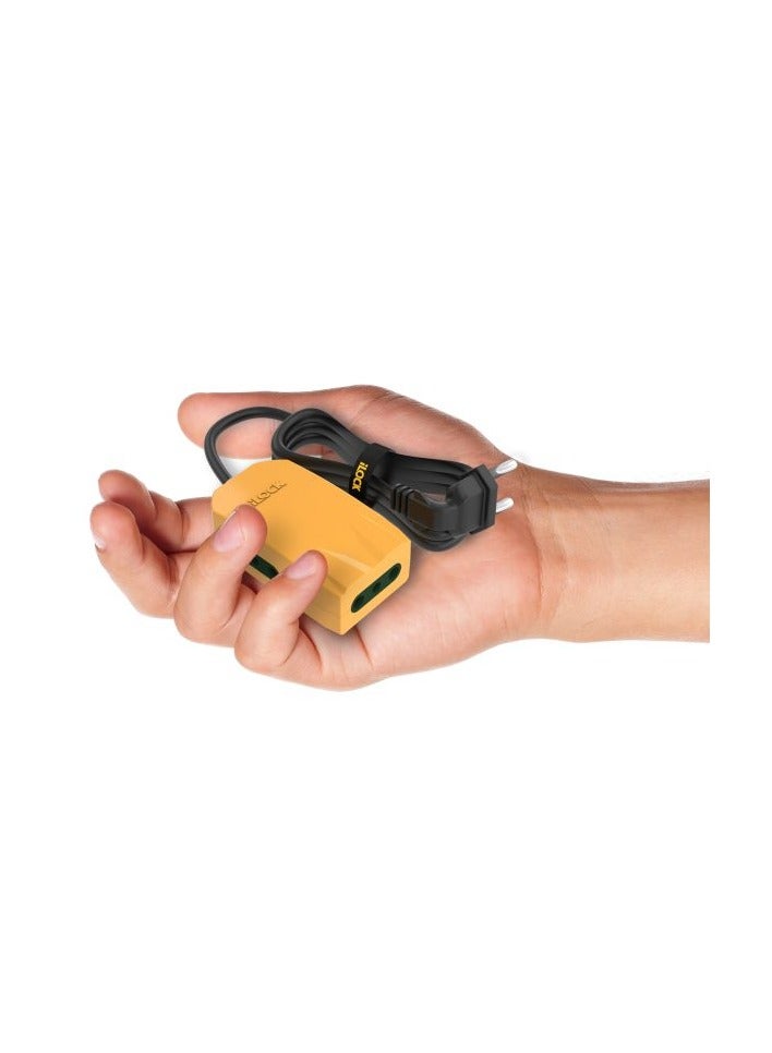 iLOCK Mini Power Strip  3 outlets 3M 2500W  Yellow - Image 4