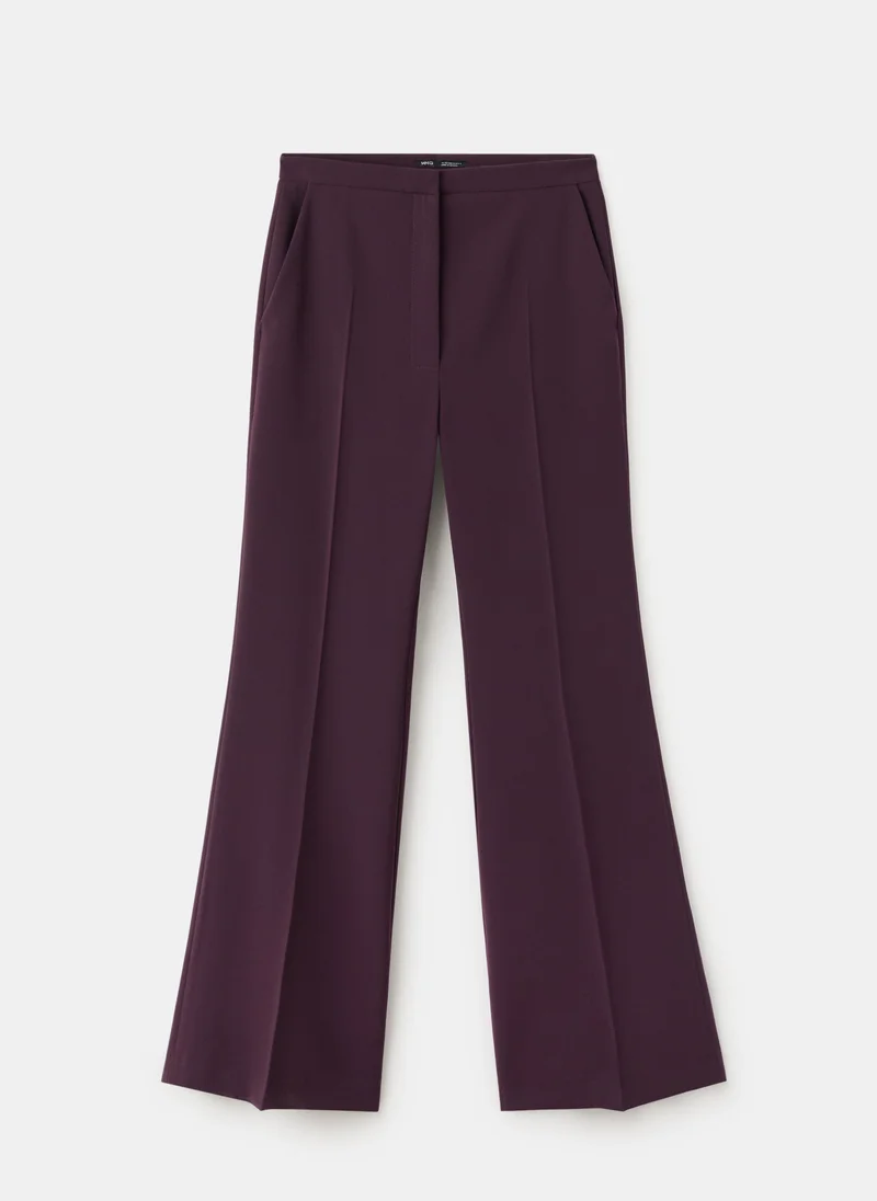 Mango 76-GRANATE High-Waist Suits Trousers for Women | Best Price UAE