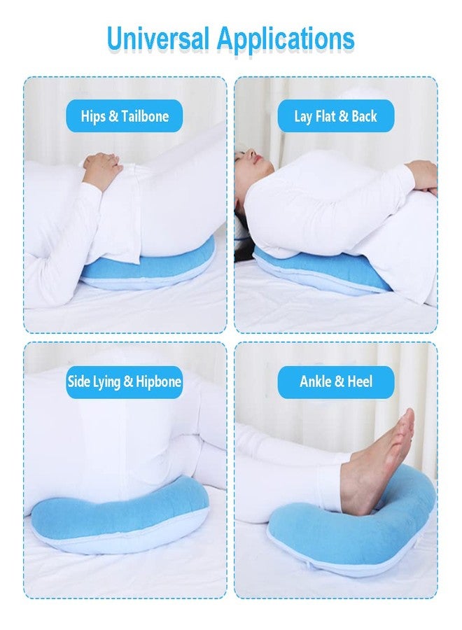 MESINURS وسادة MESINURS على شكل دونات، وسادة مضادة للتقرحات، وسادة ضغط للرضاعة للمرضى طريحي الفراش، وكبار السن، وذوي الاحتياجات الخاصة، والحوامل (17 بوصة × 17 بوصة، مربعة) - Image 5