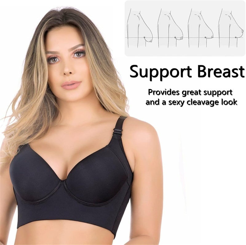 klarako Maureenedd Bra, Maureenedd Deep Cup Bra Hide Back Fat with Shapewear Incorporated, Fashion Maureenedd Bra Plus Size - Image 3