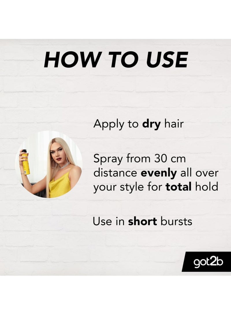 Got2b Schwarzkopf got2b Glued Blasting Freeze Spray, Strong Hold Hairspray for Up to 72 Hours, Vegan, Silicone Free, 100ml pack of 3 - Image 2