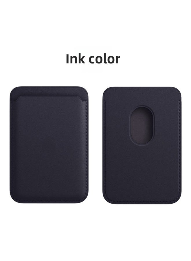 Applicable Apple IPhone15Pro Magnetic Card Holder Magsafe Leather Strong Magnetic Pu Back Sticker Card Holder Factory-Color:Thick Ink Color-Applicable Model: N52 Strong Magnetic 12 PCs ]  - Image 1