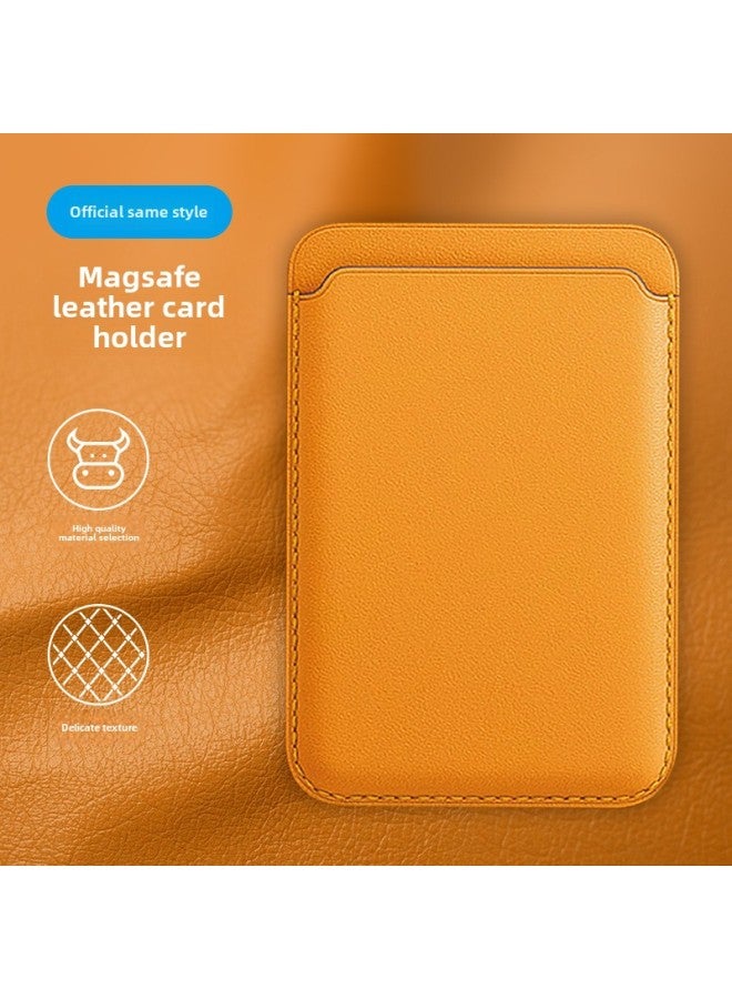 Applicable Apple IPhone15Pro Magnetic Card Holder Magsafe Leather Strong Magnetic Pu Back Sticker Card Holder Factory-Color:Thick Ink Color-Applicable Model: N52 Strong Magnetic 12 PCs ]  - Image 3