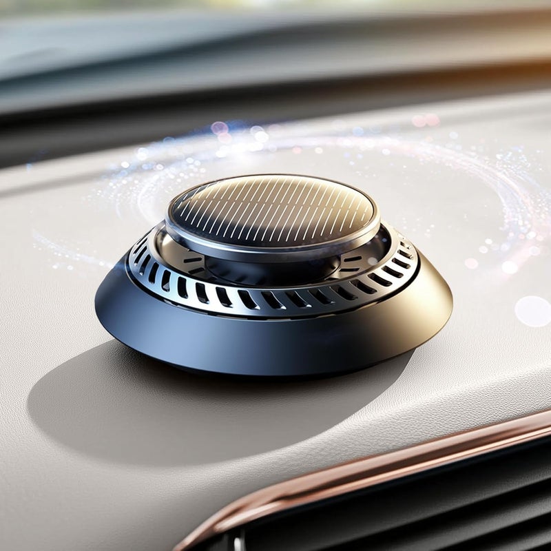 Ceeniu 2025 New UFO Solar Powered Car Air Freshener with DIY Perfume Support - Image 1