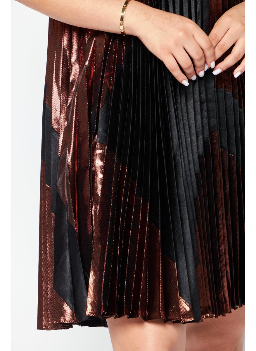 STELLA MCCARTNEY - Women V-Neck Sleeveless Mini Dress, Black - Image 1