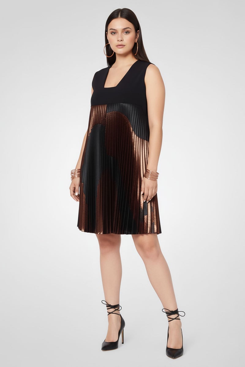 STELLA MCCARTNEY Women V-Neck Sleeveless Mini Dress, Black - Image 3