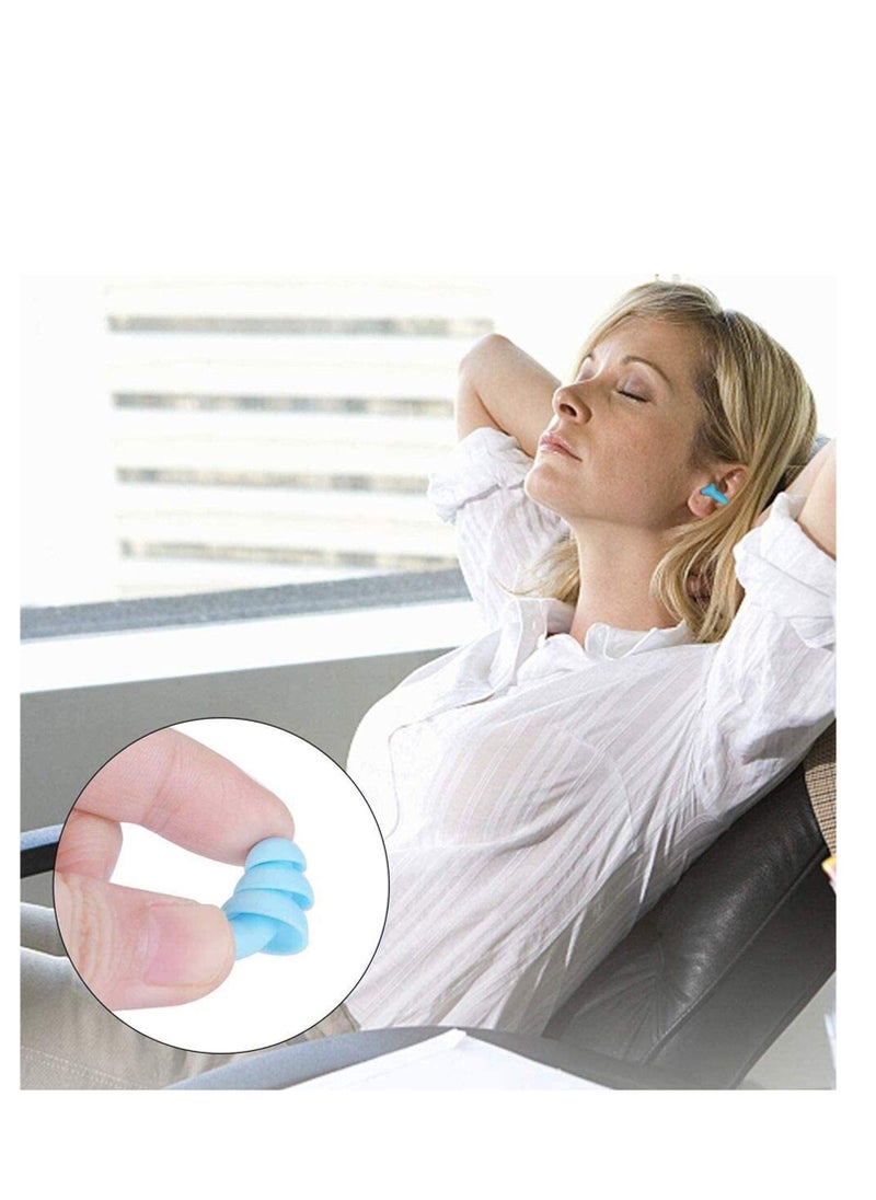 SYOSI Reusable Silicone Ear Plugs, Waterproof Hypoallergenic Noise Reduction Earplugs for Hearing Protection, Suitable for Sleeping, Snoring, Swimming, Concerts 6Pcs  - Image 2