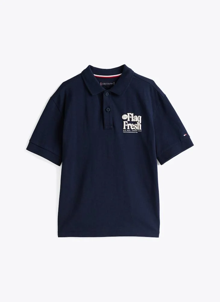 تومي هيلفيغر Youth Flag Fun Short Sleeve Regular Polo T-Shirt