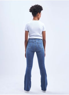 High-Waist Medium Washed Distressed Flared Jeans. - pzsku/ZB7981D2AB34AF0DD59E3Z/45/_/1721176199/16567cd6-c81c-43cd-8842-906b93e57e18