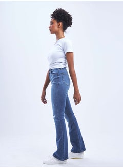 High-Waist Medium Washed Distressed Flared Jeans. - pzsku/ZB7981D2AB34AF0DD59E3Z/45/_/1721176208/5cde640c-623c-4f4a-87c6-3583aa229a5f