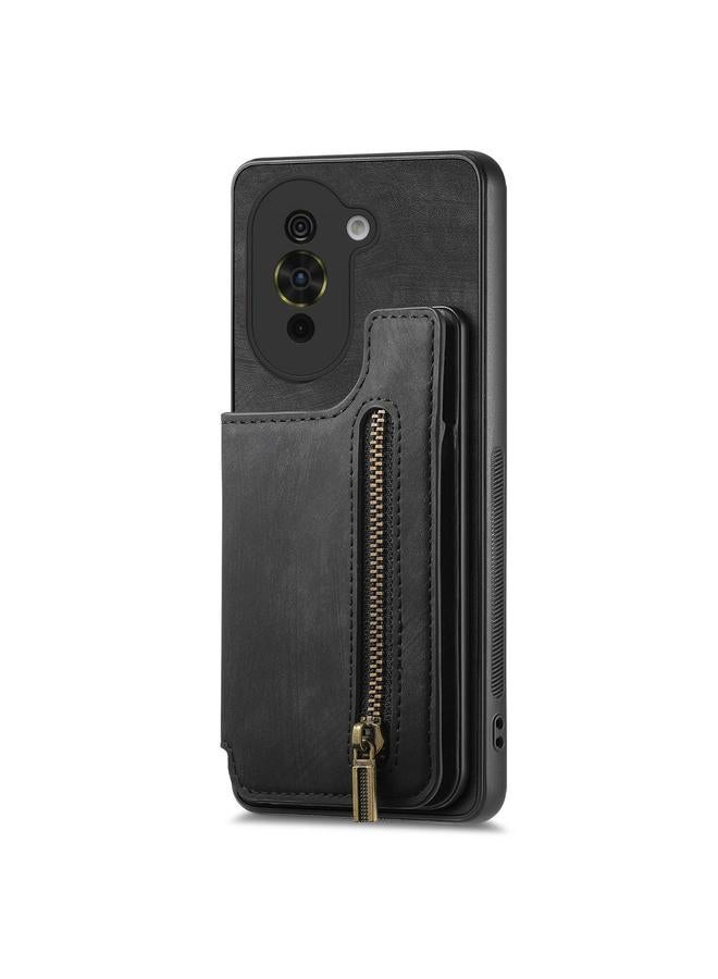 اس-توب جراب خلفي بسحاب من الجلد لهاتف Huawei Nova 10 - Image 1