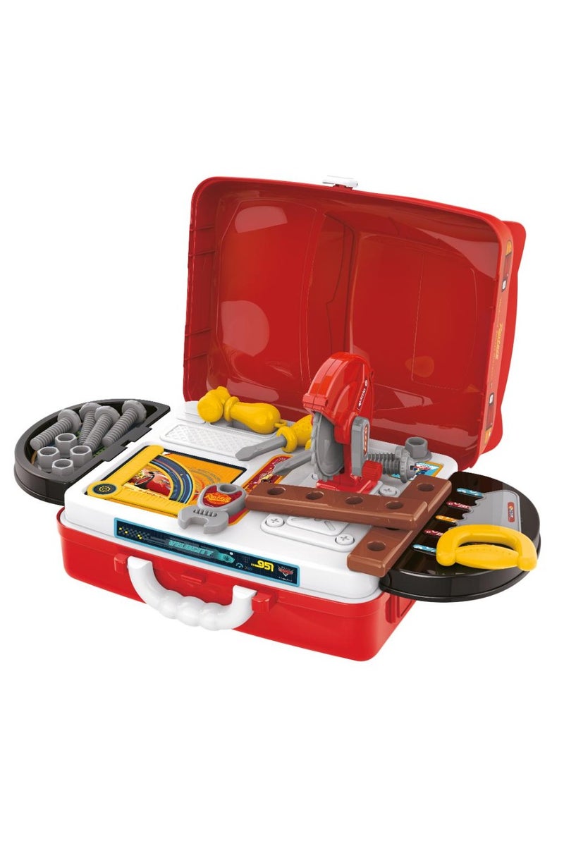 Disney Cars Cars Work Station Play Suitcase Set | Pretend Play | Portable Play Kit | Construction Tools Set | Promotes Creativity & Imaginative Play | Gift for Kids - Image 2