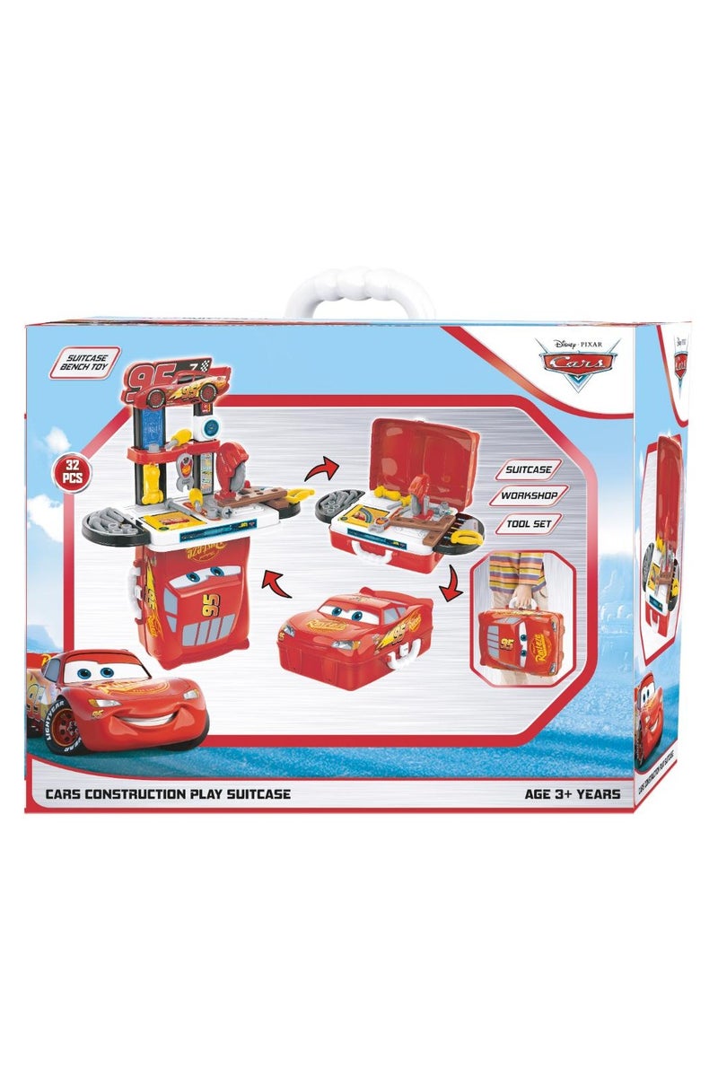 Disney Cars Cars Work Station Play Suitcase Set | Pretend Play | Portable Play Kit | Construction Tools Set | Promotes Creativity & Imaginative Play | Gift for Kids - Image 3