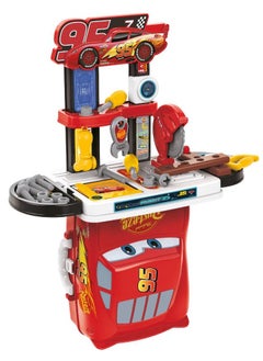 Disney Cars Construction Play Suitcase Set  | Pretend Play | Portable Play Kit | Construction Tools | Promotes Creativity & Imaginative Play | Gift for Kids  - Image 1