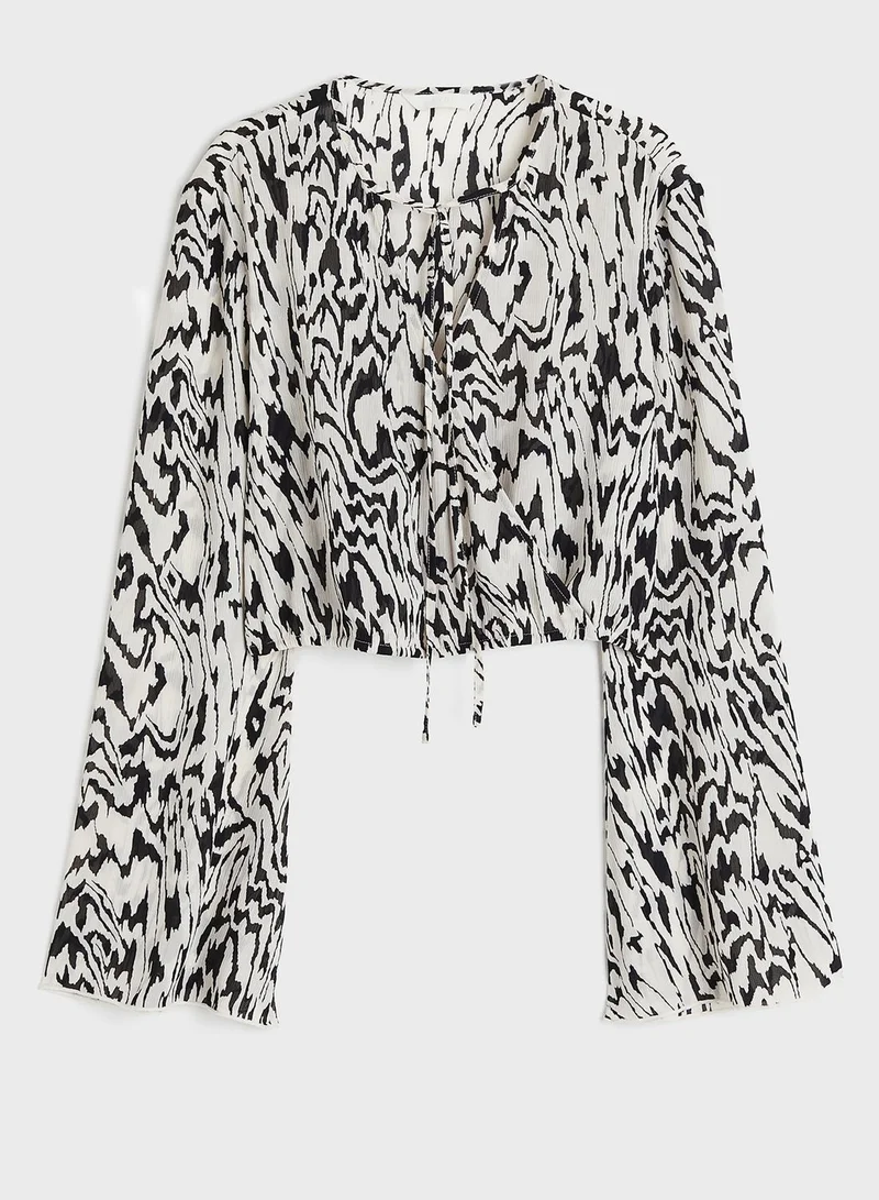 H&M Printed Crop Top
