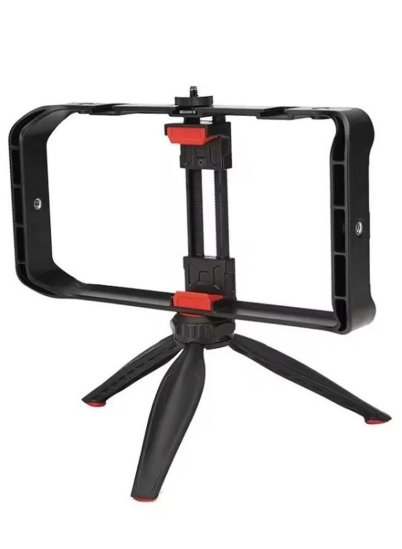 Jmary JMARY MT-33 Phone Stand Tripod ABS Video Recording Vlog Mobile Phone Rig Cage - Image 1