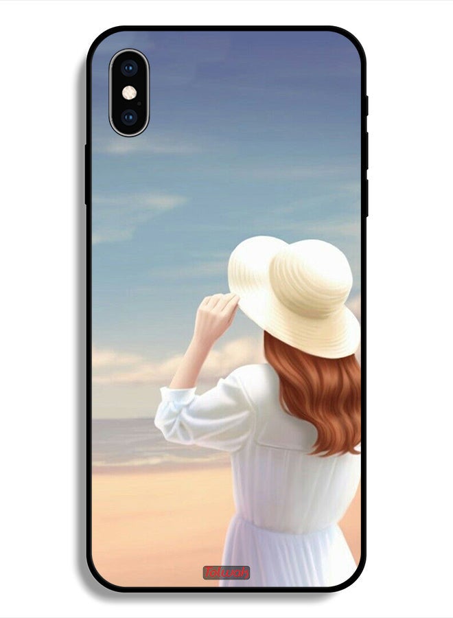 Tolwak Protective Case For Apple iPhone X Hat Girl Standing - Image 1