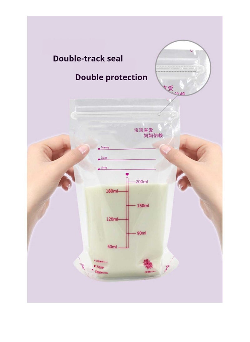 حليب الثدي تخزين حقيبة ، 10 ، بيبي الضروريات ، سريع التجميد والذوبان الرضاعة الطبيعية حقيبة الرضاعة الطبيعية ، سوبر قوة ومرونة ، 7 أوقية - Image 2