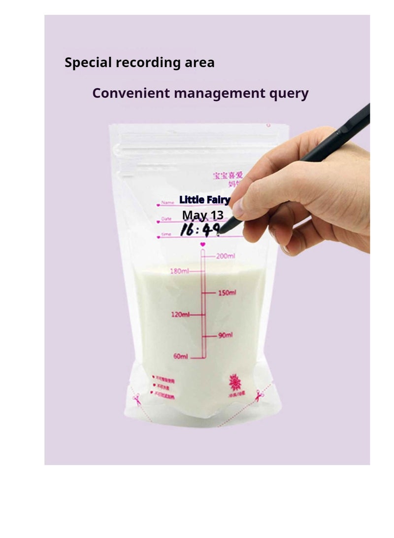 حليب الثدي تخزين حقيبة ، 10 ، بيبي الضروريات ، سريع التجميد والذوبان الرضاعة الطبيعية حقيبة الرضاعة الطبيعية ، سوبر قوة ومرونة ، 7 أوقية - Image 3